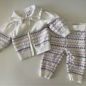 Janie and Jack 3-6 month sweater set